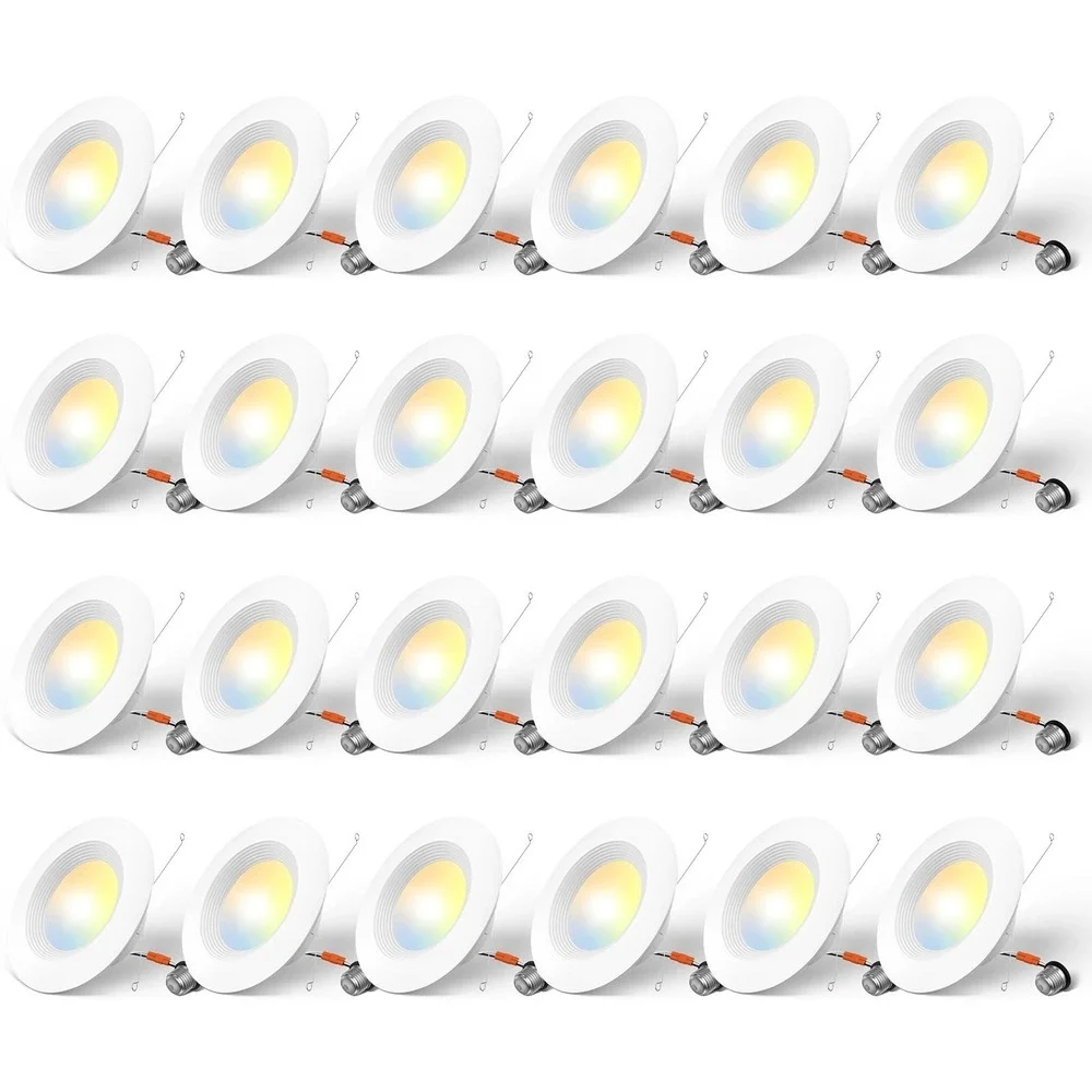 Amico‎ 24 Pack 5/6 Inch 5CCT LED Recessed Lighting Dimmable 12.5W 950LM White